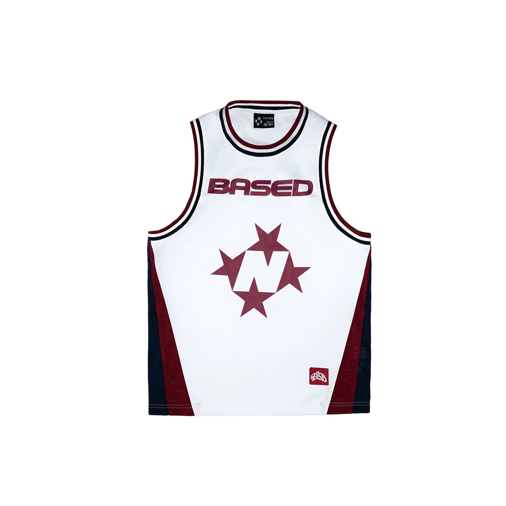 99BASED Shooter Mesh Tank Top White