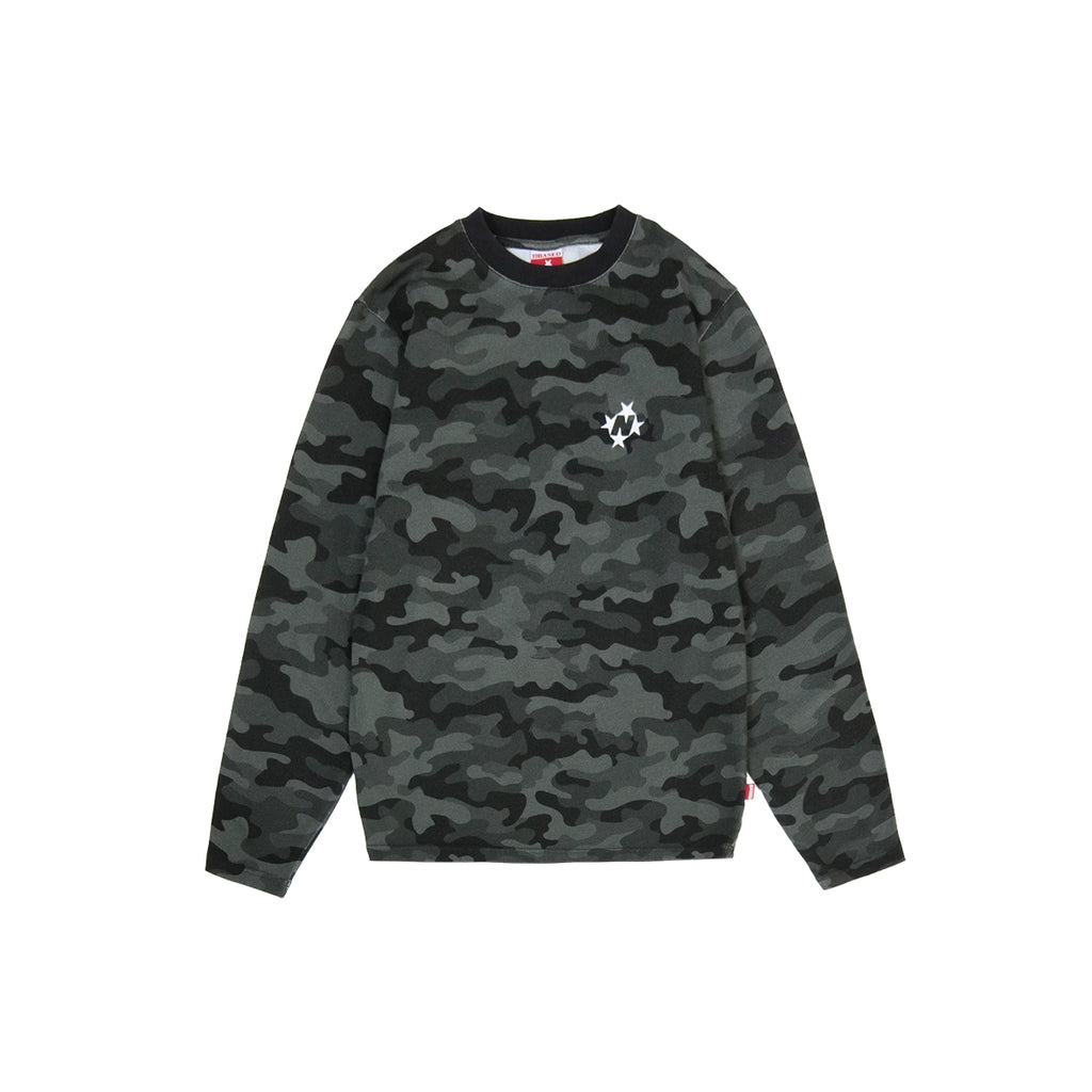 99BASED Slim Logo Longsleeve Black Camo