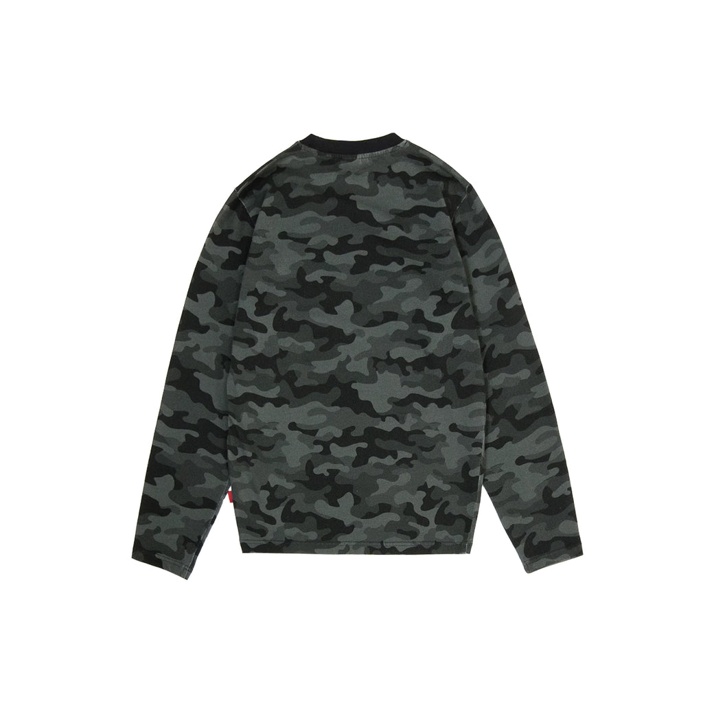99BASED Slim Logo Longsleeve Black Camo