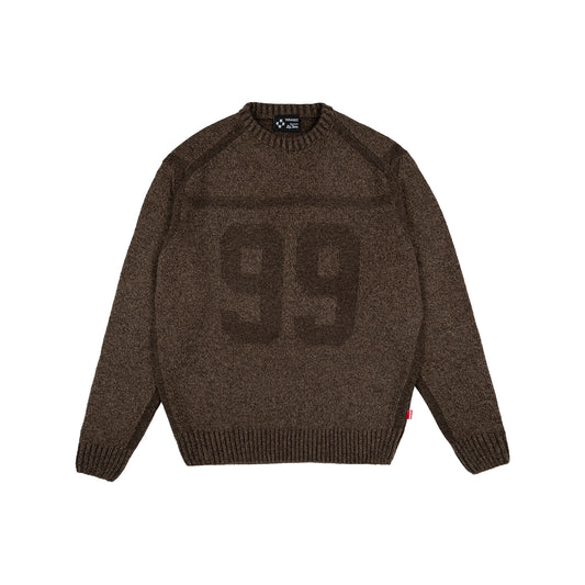 99BASED Spreaded Knit Sweater Brown