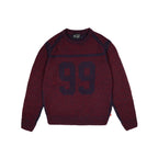99BASED Spreaded Knit Sweater Navy Red