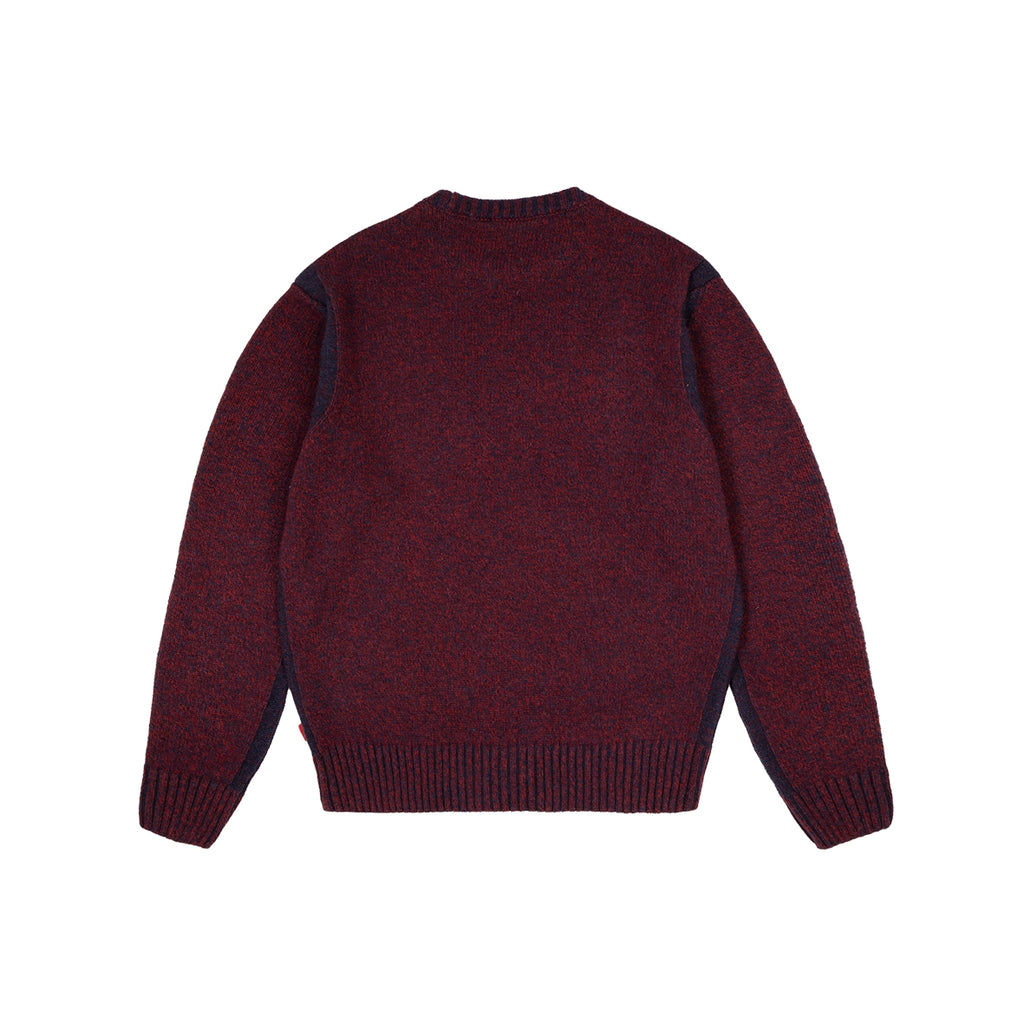 99BASED Spreaded Knit Sweater Navy Red