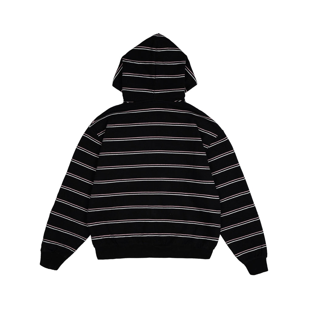 99BASED Striped 99 Zip Hoodie Black
