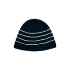 99BASED Striped Domino Beanie Navy