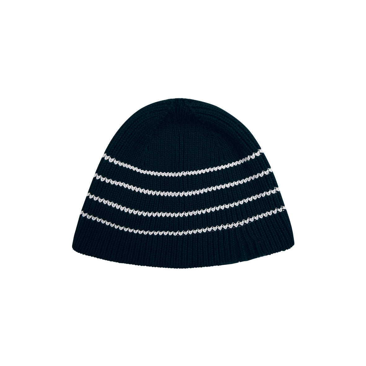 99BASED Striped Domino Beanie Navy
