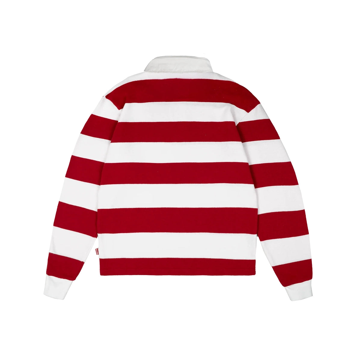 99BASED Striped Rugby Polo Knit Red White