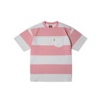 99BASED Striped T-Shirt White Pink