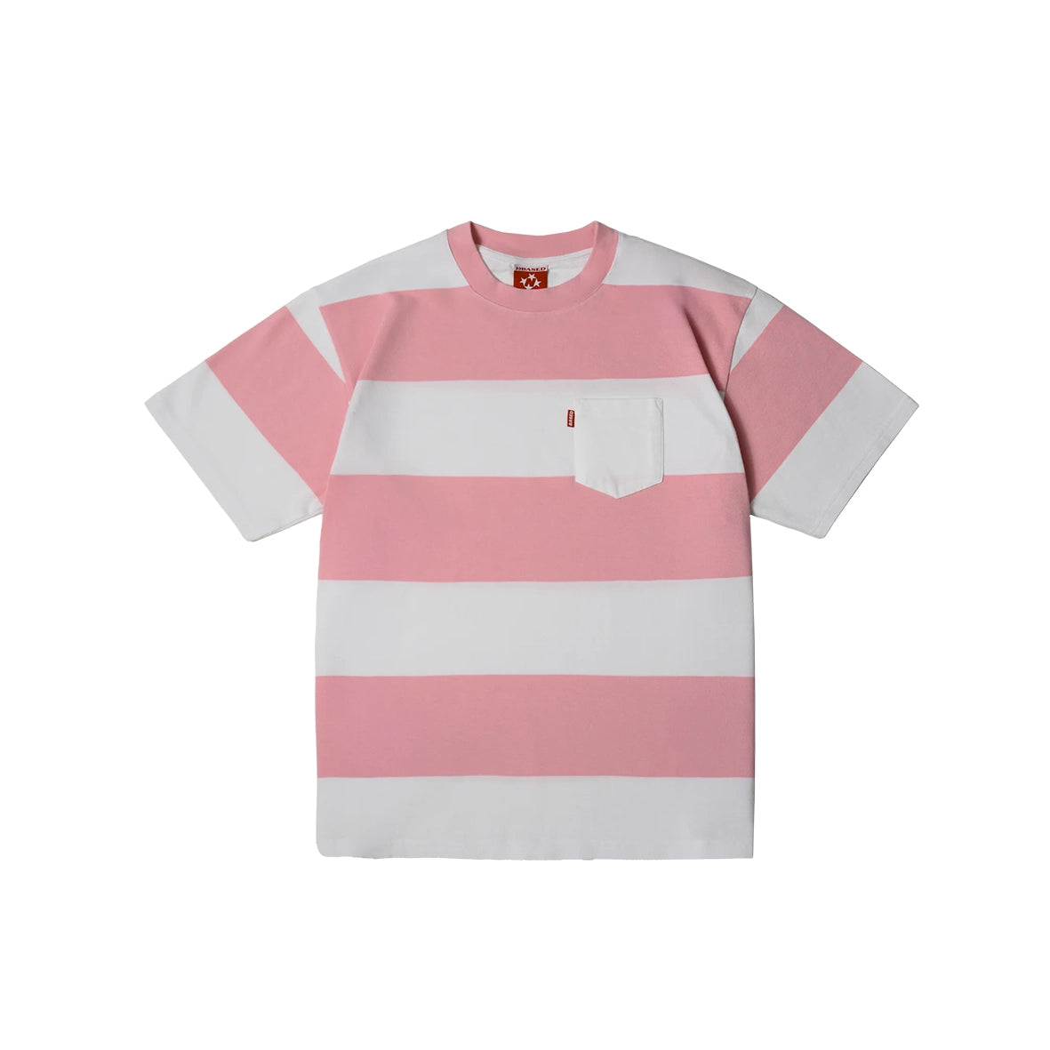 99BASED Striped T-Shirt White Pink
