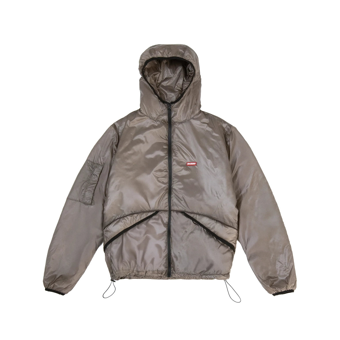 99BASED Translucent Padded Jacket Grey