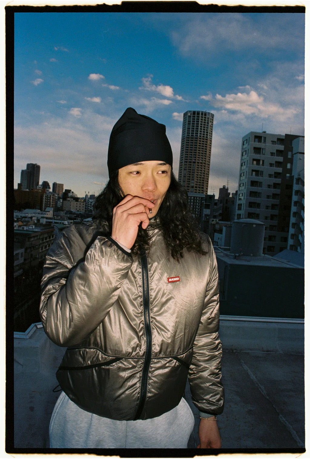 99BASED Translucent Padded Jacket Grey