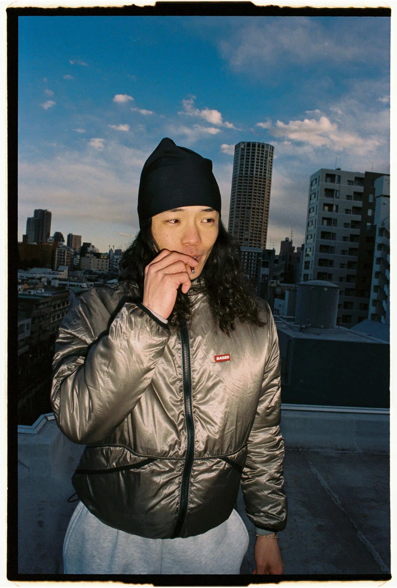 99BASED Translucent Padded Jacket Grey