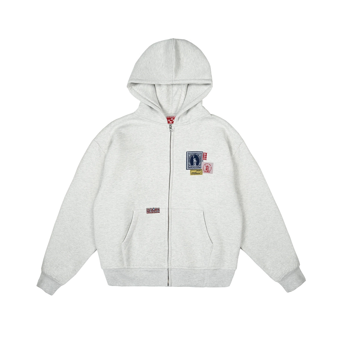 99BASED Voyage Zip Hoodie Grey Melange