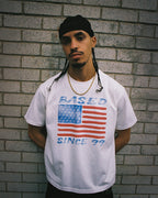 99BASED Watercolour Flag T-Shirt White