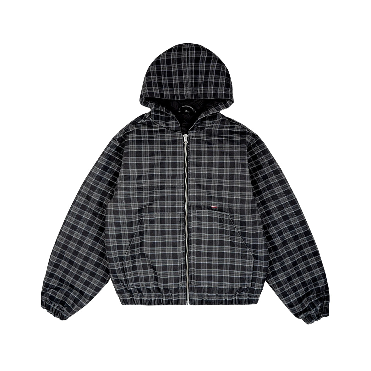 99BASED Work Canvas Jacket Plaid Black