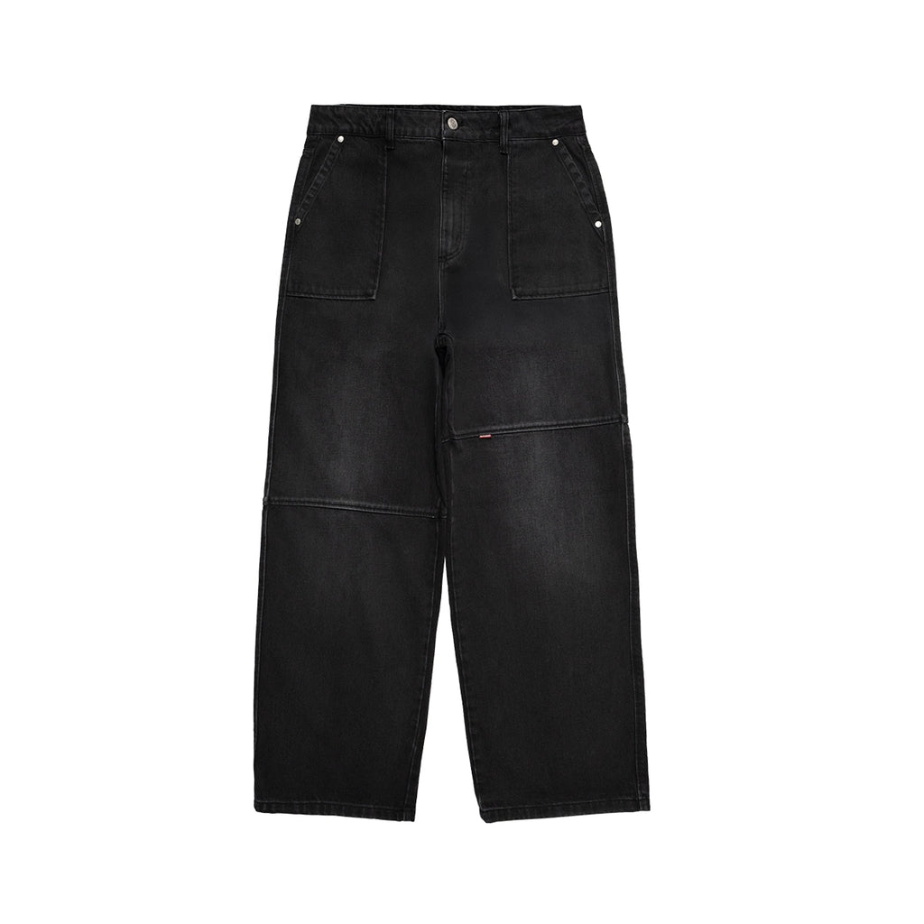 99BASED Work Canvas Pants Waxed Black