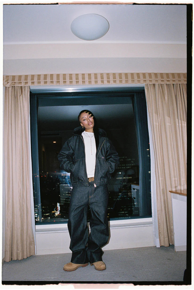 99BASED Work Denim Jacket Raw Black