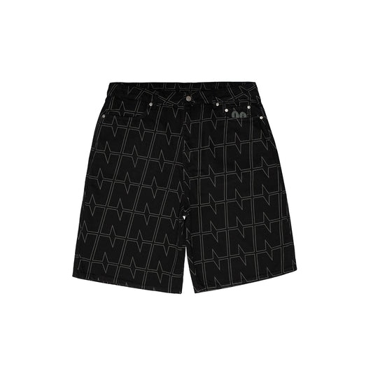 99BASED Field Denim Shorts Black