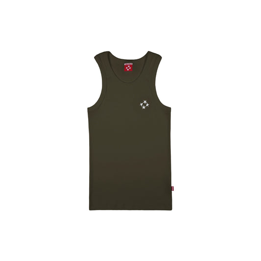 99BASED Logo Tank Top Olive