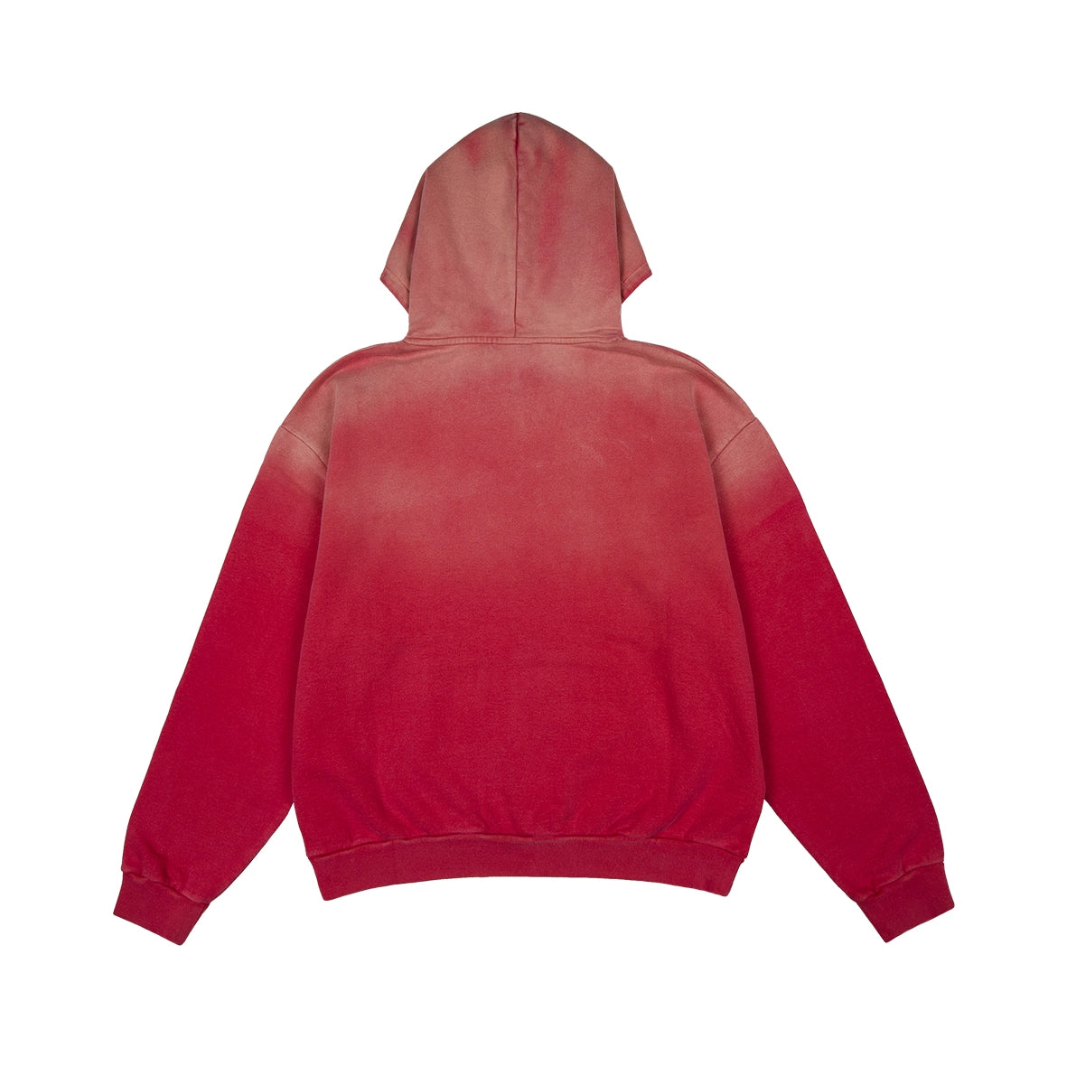 99BASED Deconstructed Hoodie Faded Red