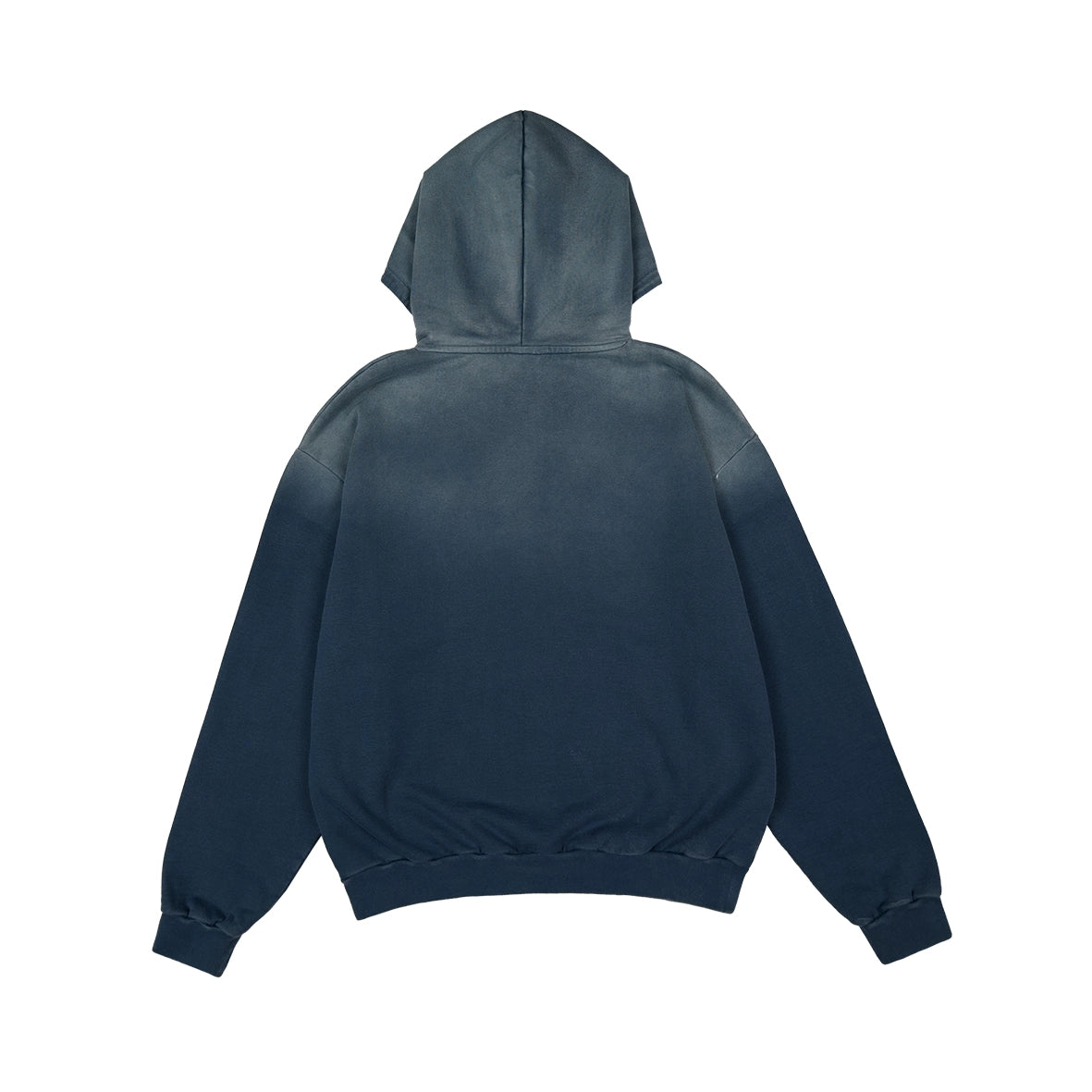 99BASED Deconstructed Hoodie Faded Blue