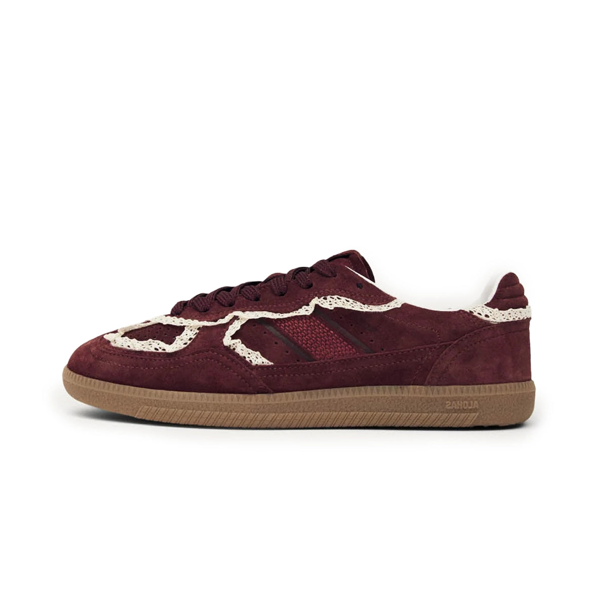 ALOHAS Crochet Burgundy Leather Sneakers S100823-03