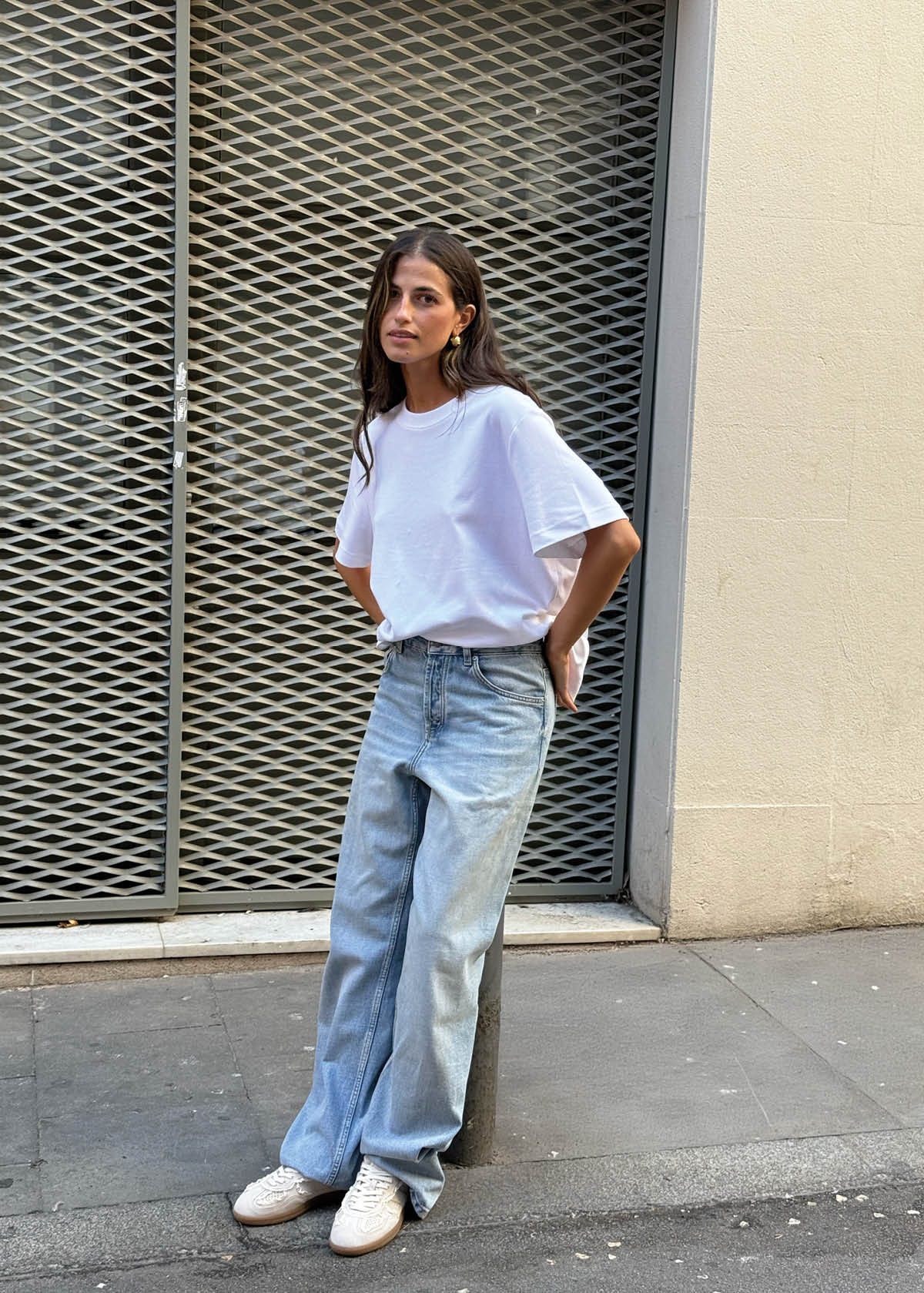 ALOHAS Crochet Cream Leather Sneakers S100823-01