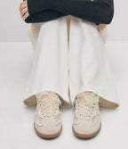 ALOHAS Crochet Cream Leather Sneakers S100823-01