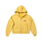 BORN BY END Oversized Crop Zip Up Yellow