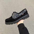 CLARKS Cleyhill Boat Black Suede