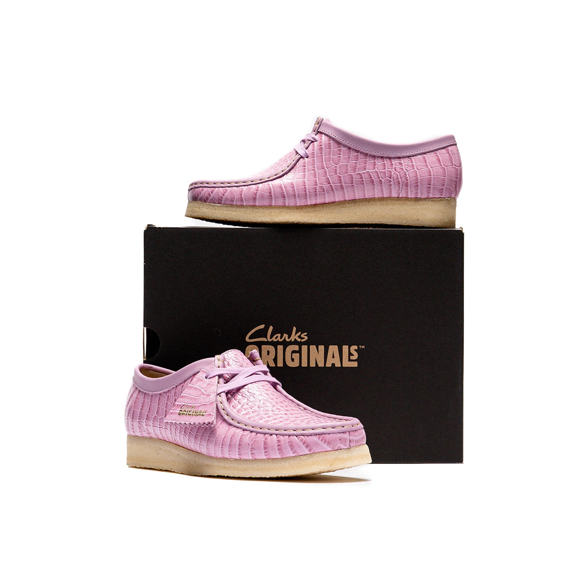 CLARKS ORIGINALS Wallabee Mauve Croc (W) 26180166
