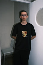 DREAMINGBUSY Blurry Fast Car Logo T-Shirt Black