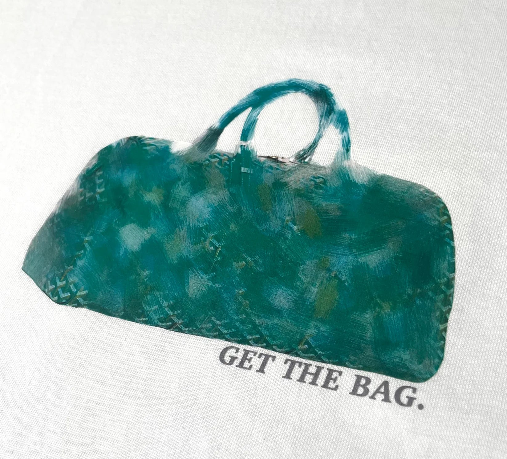 DREAMINGBUSY Blurry Go Yard Get The Bag T-Shirt White