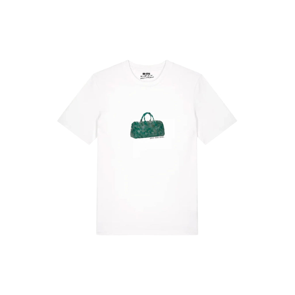 DREAMINGBUSY Blurry Go Yard Get The Bag T-Shirt White