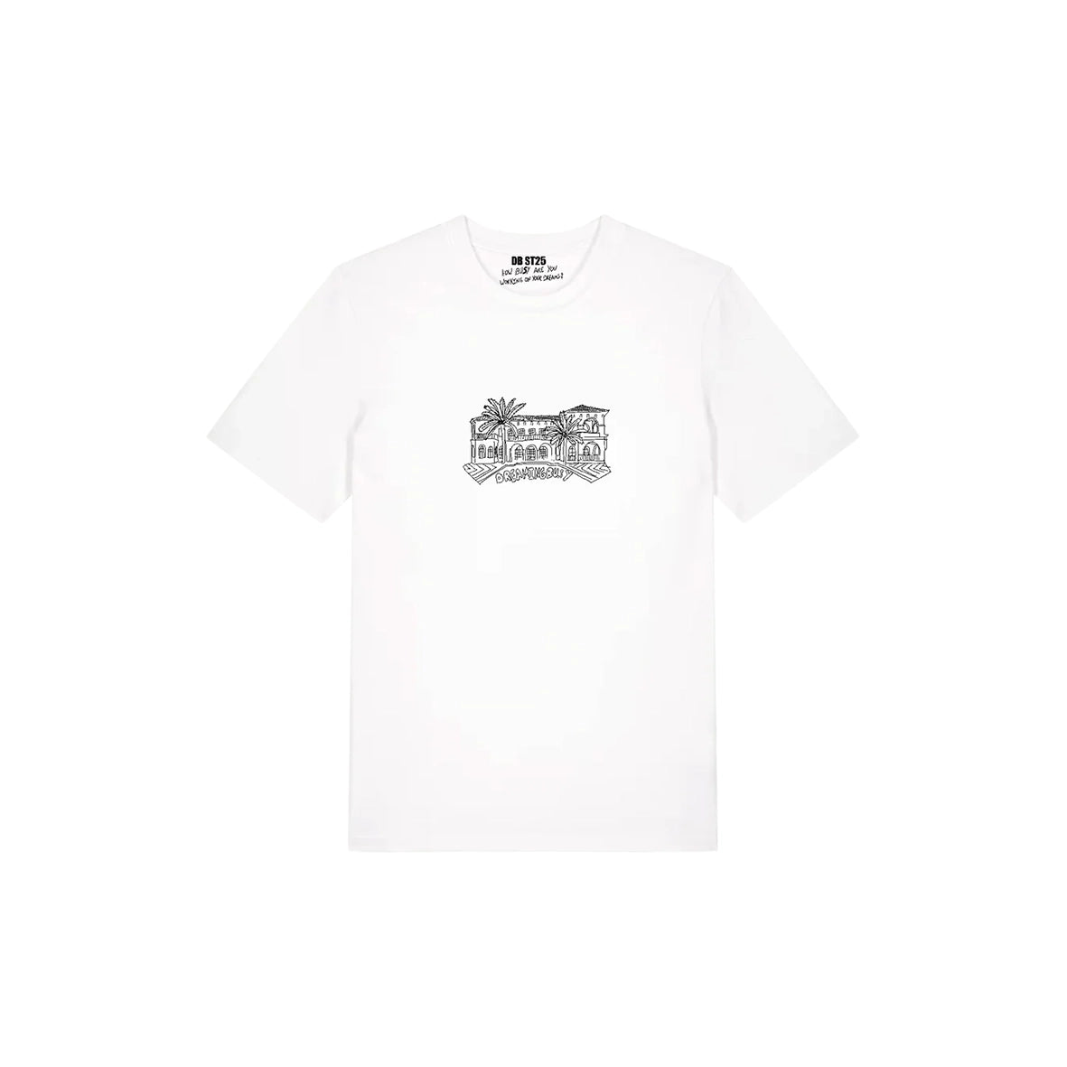 DREAMINGBUSY Dream Mansion Sketch T-Shirt White