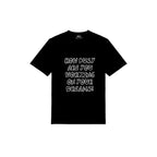 DREAMINGBUSY How Busy Big Sketch T-Shirt Black