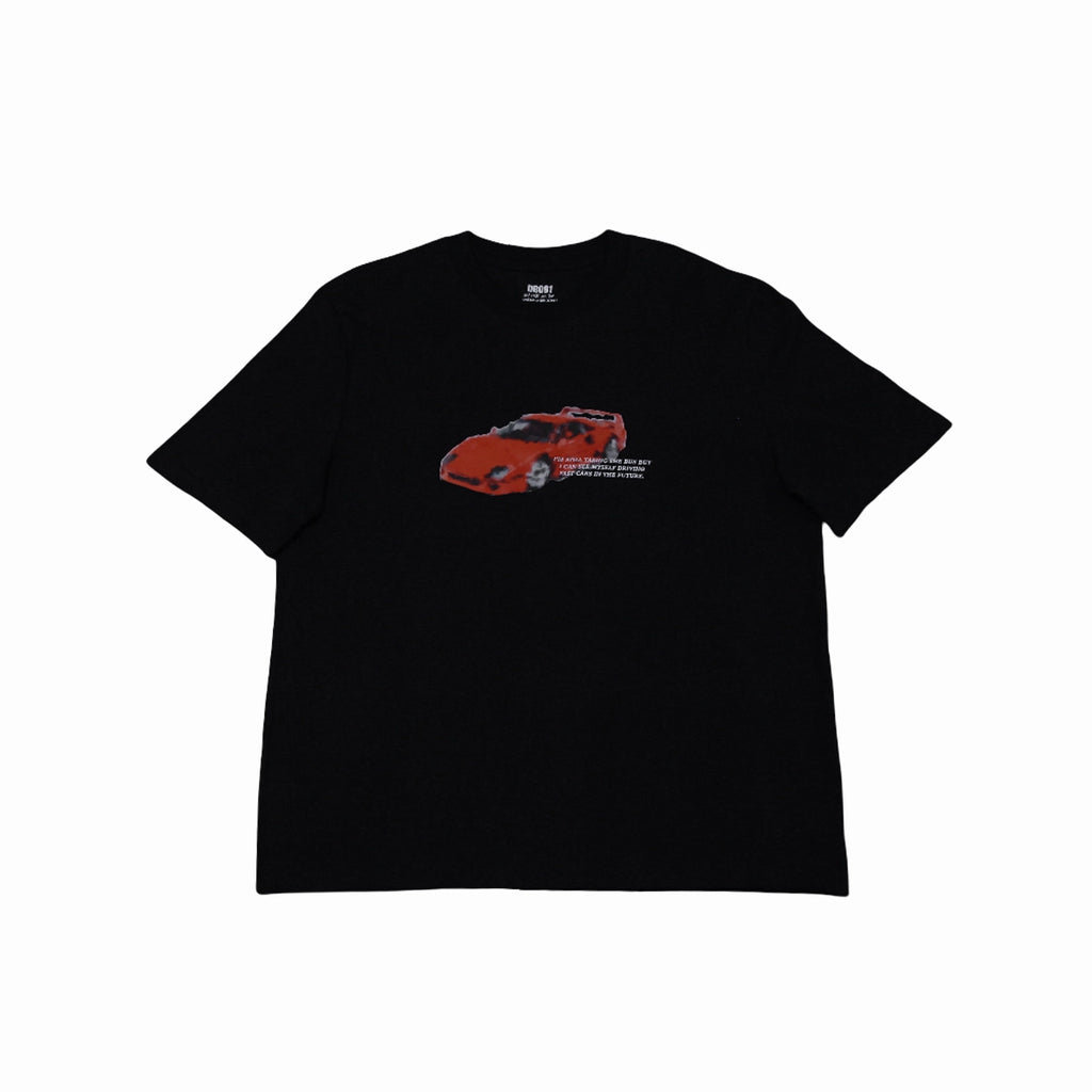 DREAMINGBUSY Painted Fast Car T-Shirt Black