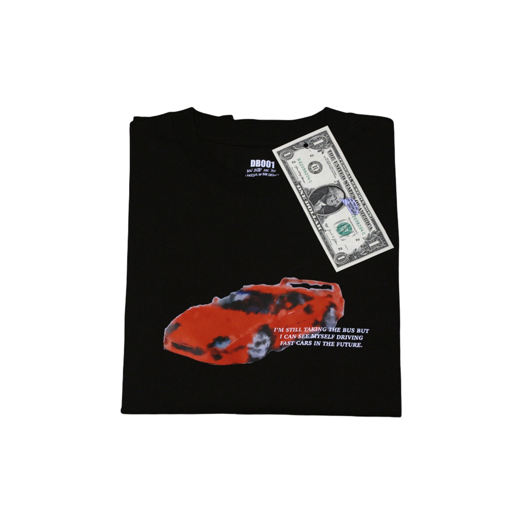 DREAMINGBUSY Painted Fast Car T-Shirt Black
