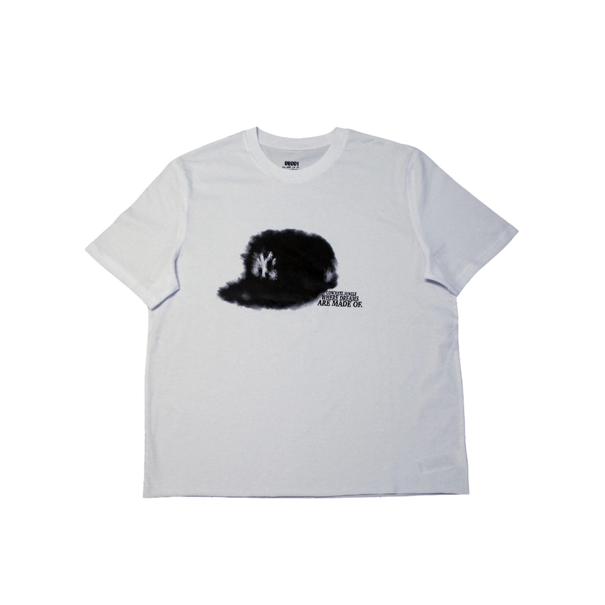 DREAMINGBUSY Painted Yankee Cap T-Shirt White