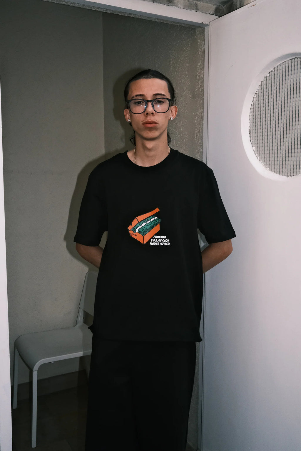 DREAMINGBUSY Shoe Box Money T-Shirt Black