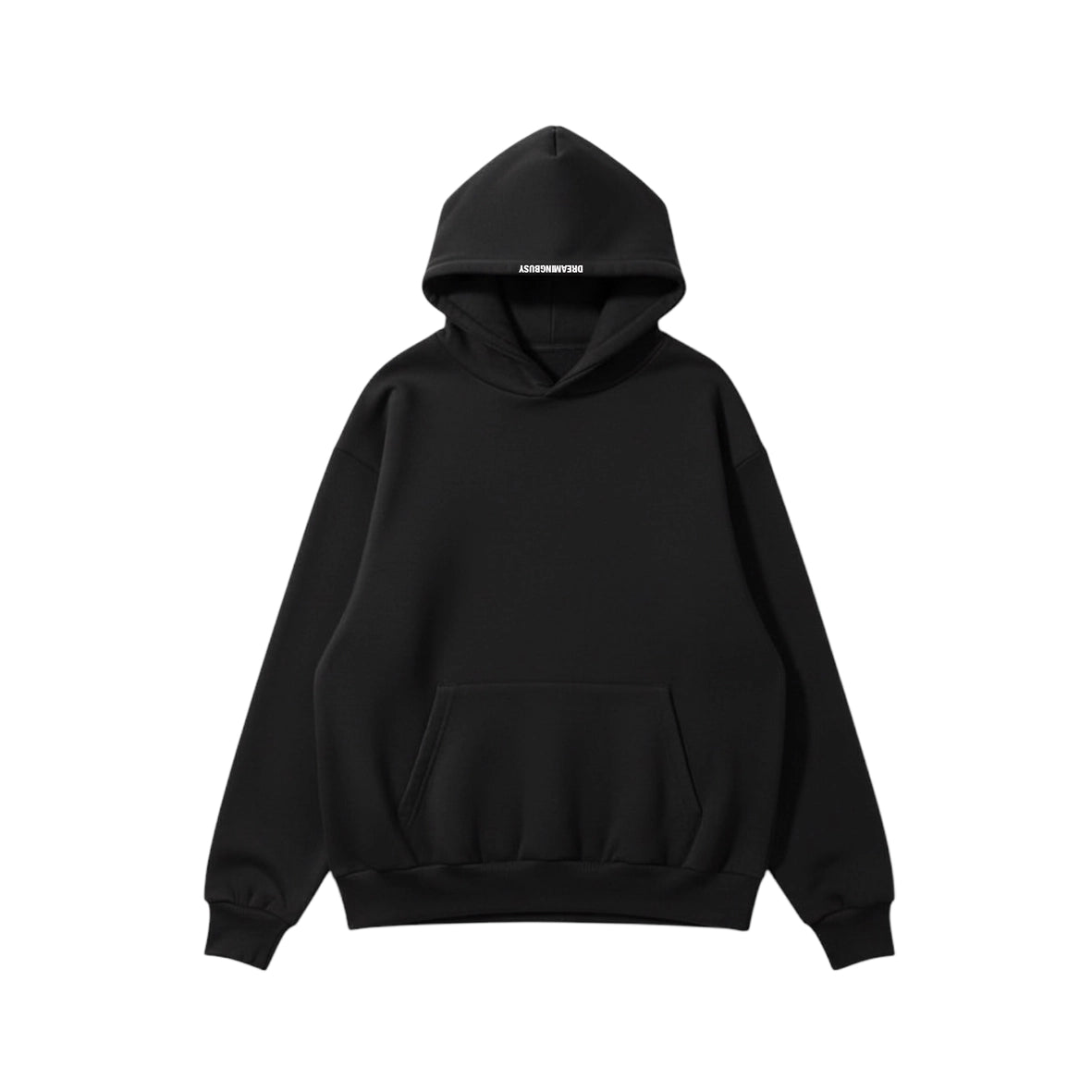 DREAMINGBUSY Slogan Hoodie Black