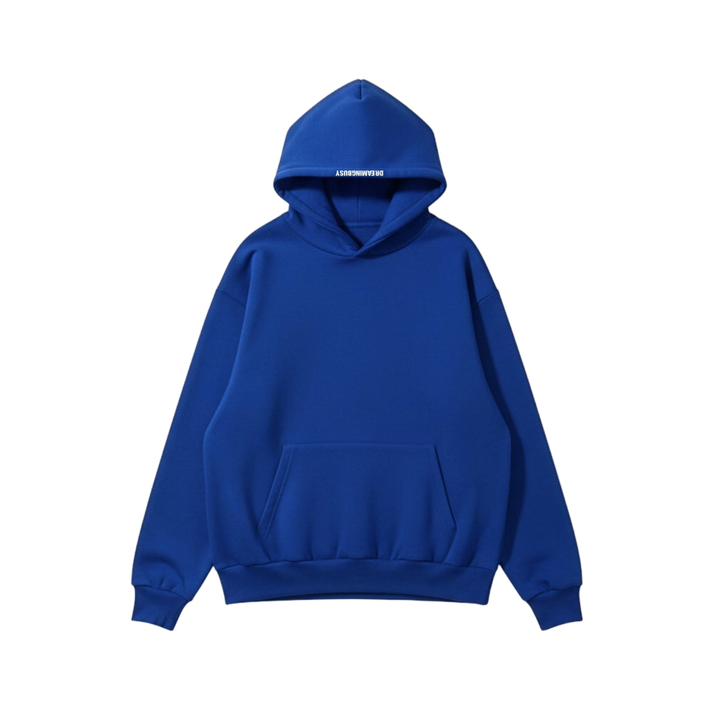 DREAMINGBUSY Slogan Hoodie Blue