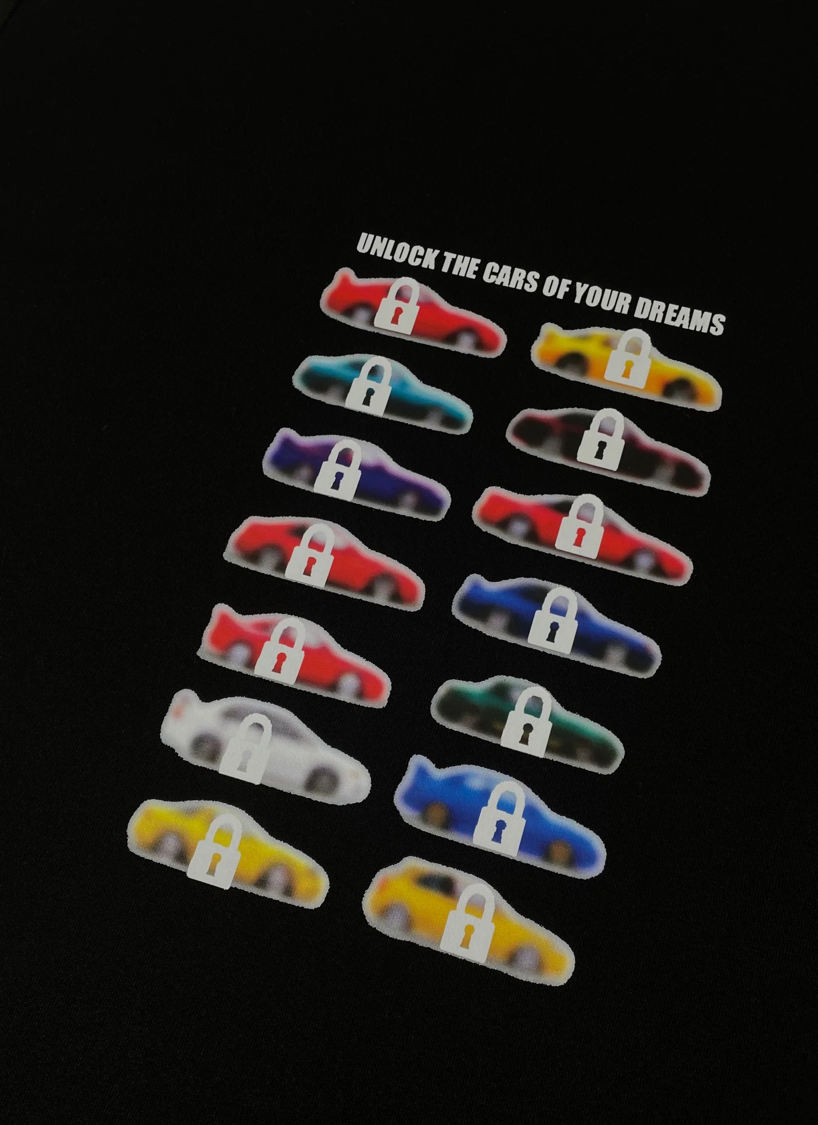 DREAMINGBUSY Unlock Dream Cars T-Shirt Black