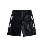 LONSOM Black Python Effect Shorts