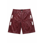 LONSOM Fantasy Leather Shorts Burgundy