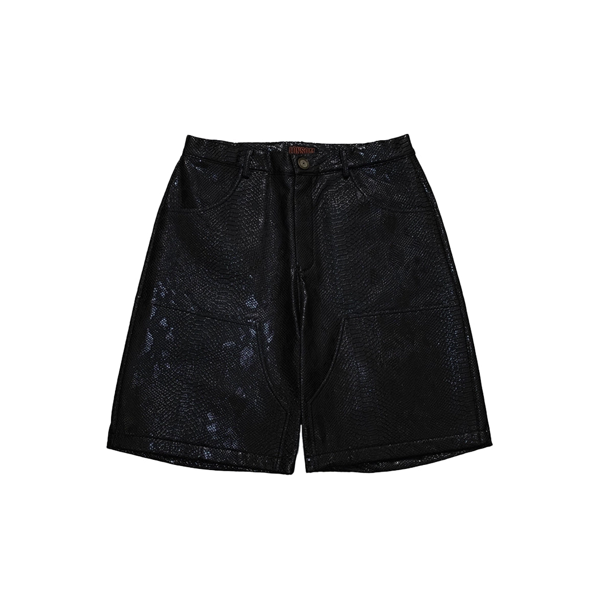 LONSOM Fantasy Leather Jorts Black