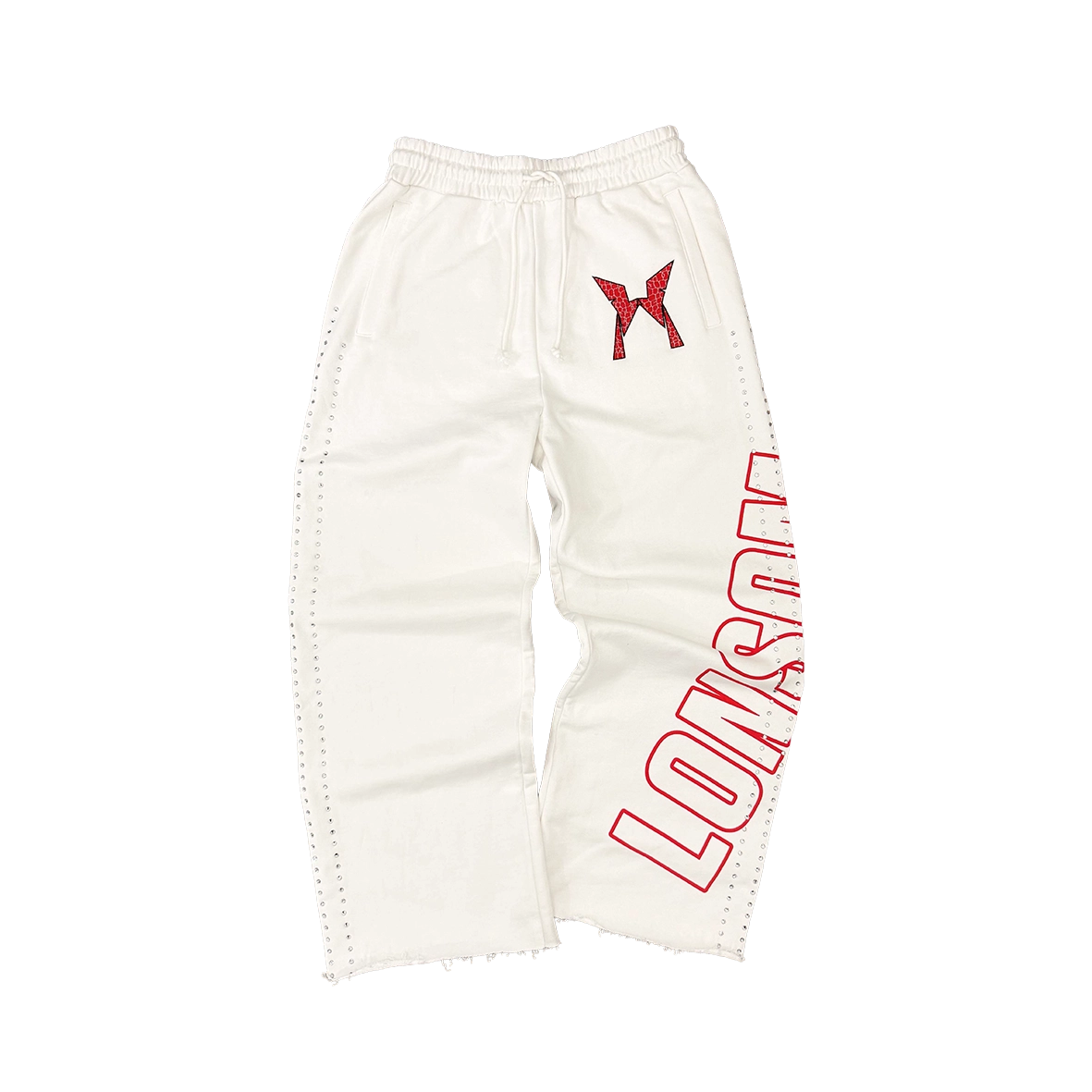 LONSOM Rhinestone Jogger White