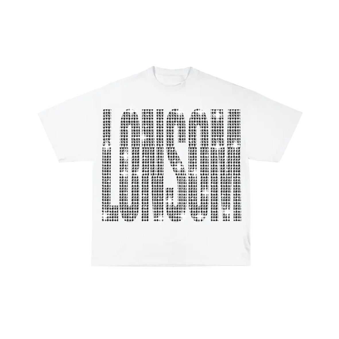 LONSOM Rhinestone T-Shirt White