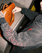 LONSOM Rhinestone Zip Hoodie