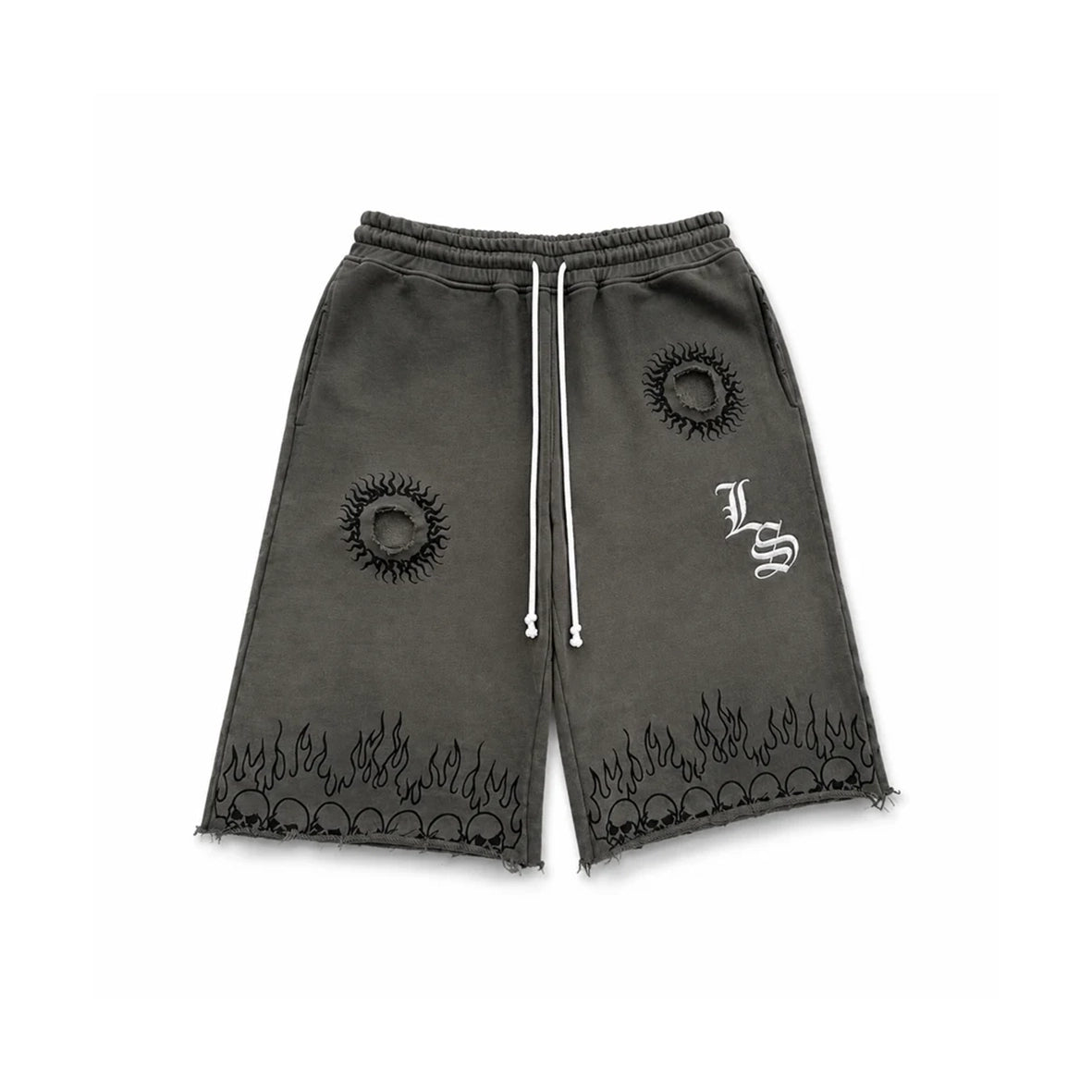 LONSOM Skull Shorts Green