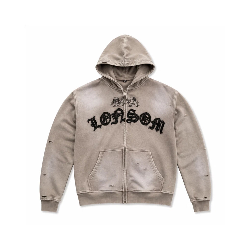 LONSOM Skull Zipper Brown